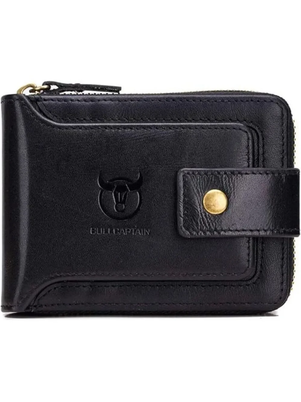 Mens Leather Wallet RFID Blocking Large Capacity Card Case ID Window Coin Pocket
